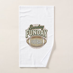 Sunday Funday Football Vintage Shirt Design_1 Hand Towel