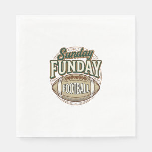 Sunday Funday Football Vintage Shirt Design_1 Napkin