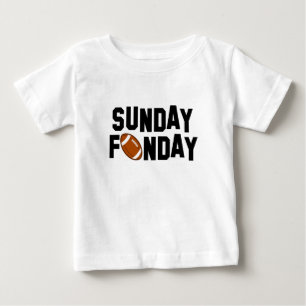 Sunday Funday with football Baby T-Shirt