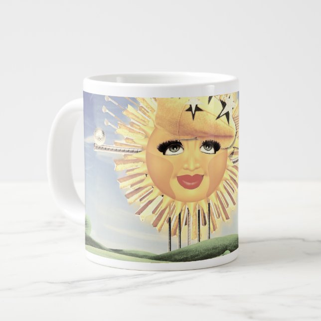 SUNDAY GOLF! LARGE COFFEE MUG (Front Left)