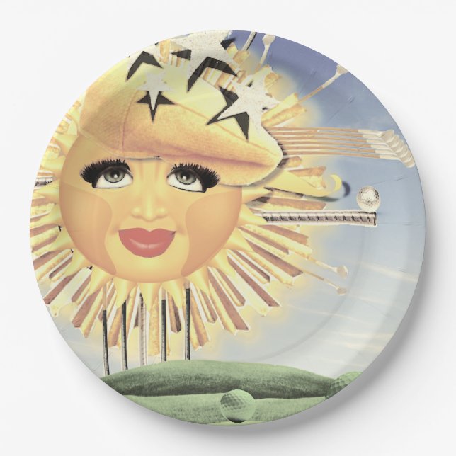 SUNDAY GOLF! PAPER PLATE (Front)