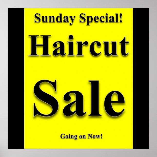 Sunday Haircut Sale Poster Matte (Front)