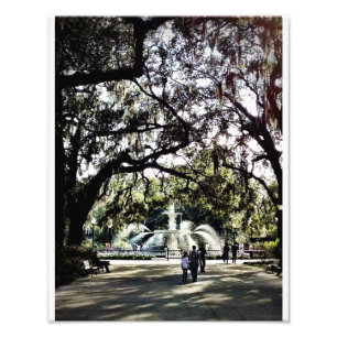 Sunday in Forsyth Park, Savannah Photo Print