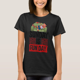 Sunday Is Funday Sleepy Women Lazy Head Piggy Lov T-Shirt