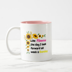 Sunday lovers floral mug