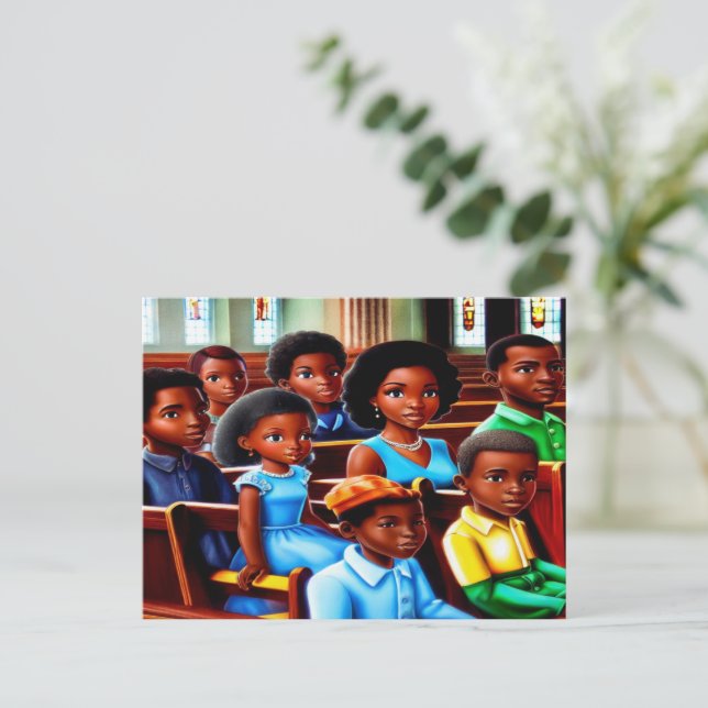 Sunday Morning Christian Postcard (Standing Front)