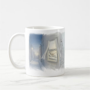 Sunday Morning Dreamy City Sketch Artwork Mug