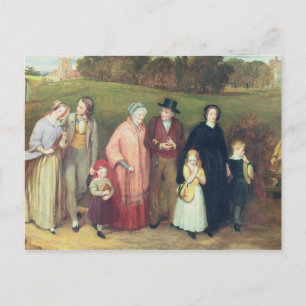Sunday Morning - The Walk from Church, 1846 Postcard