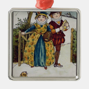 Sunday Morning, Victorian card Metal Tree Decoration