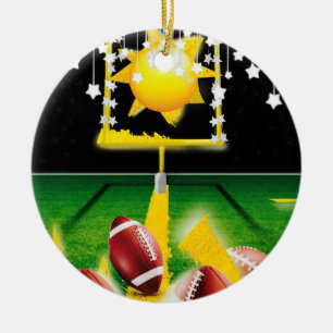 SUNDAY NIGHT FOOTBALL CERAMIC TREE DECORATION