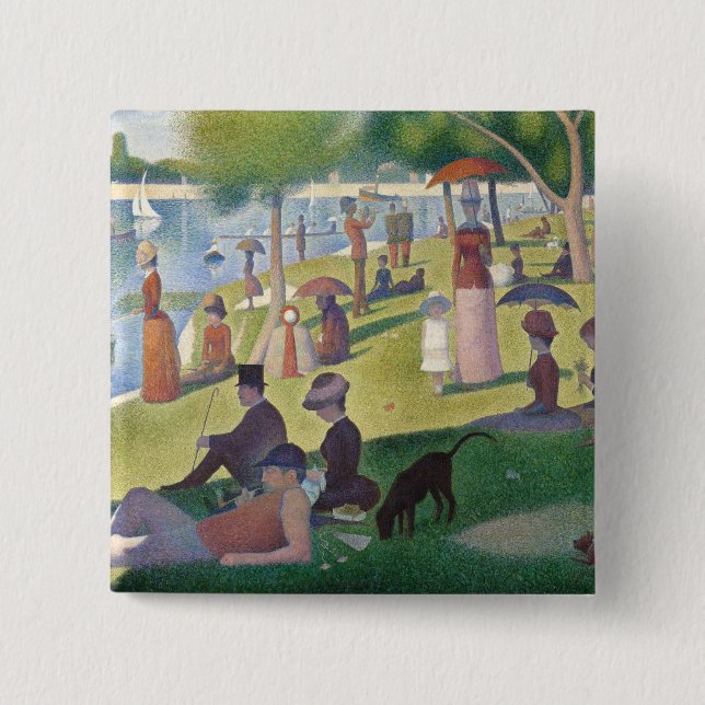 Sunday on La Grande Jatte Seurat Painting 15 Cm Square Badge (Front)