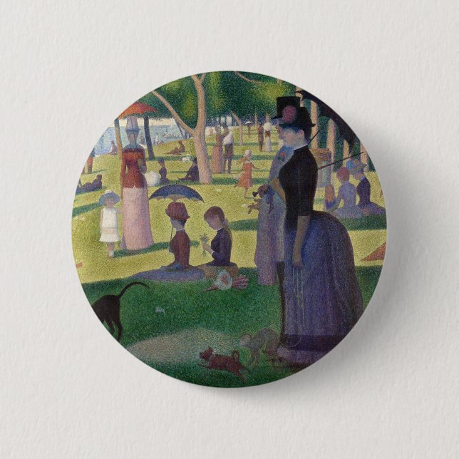 Sunday on La Grande Jatte Seurat Painting 6 Cm Round Badge (Front)