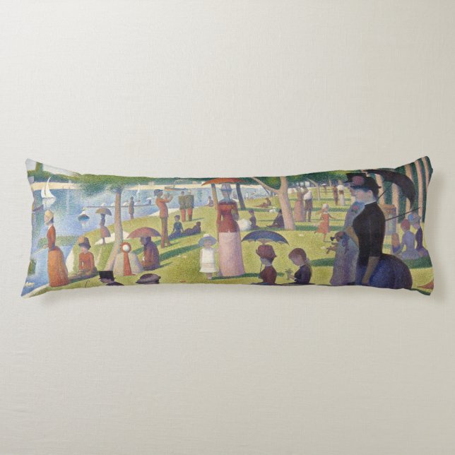 Sunday on La Grande Jatte Seurat Painting Body Cushion (Front)