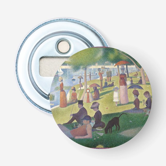 Sunday on La Grande Jatte Seurat Painting Bottle Opener (Front)