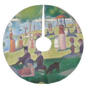 Sunday on La Grande Jatte Seurat Painting Brushed Polyester Tree Skirt