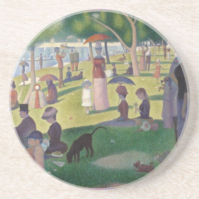 Sunday on La Grande Jatte Seurat Painting Coaster (Front)