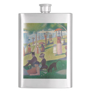 Sunday on La Grande Jatte Seurat Painting Hip Flask