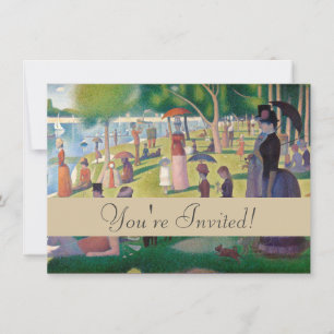Sunday on La Grande Jatte Seurat Painting Invitation