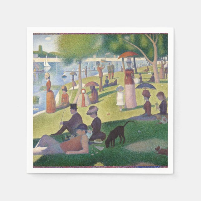 Sunday on La Grande Jatte Seurat Painting Napkin (Front)