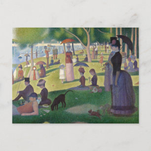 Sunday on La Grande Jatte Seurat Painting Postcard
