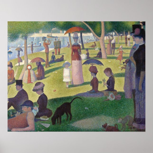 Sunday on La Grande Jatte Seurat Painting Poster (Front)