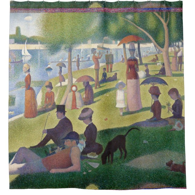 Sunday on La Grande Jatte Seurat Painting Shower Curtain (Front)