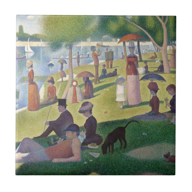 Sunday on La Grande Jatte Seurat Painting Tile (Front)