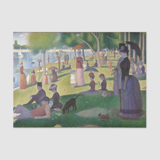 Sunday on La Grande Jatte Seurat Painting Tissue Paper (Front)
