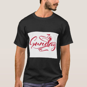 “Sunday” Print T-Shirt for Weekend Vibes
