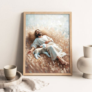 Sunday Rest, Digital Christian Art, Jesus Christ Poster