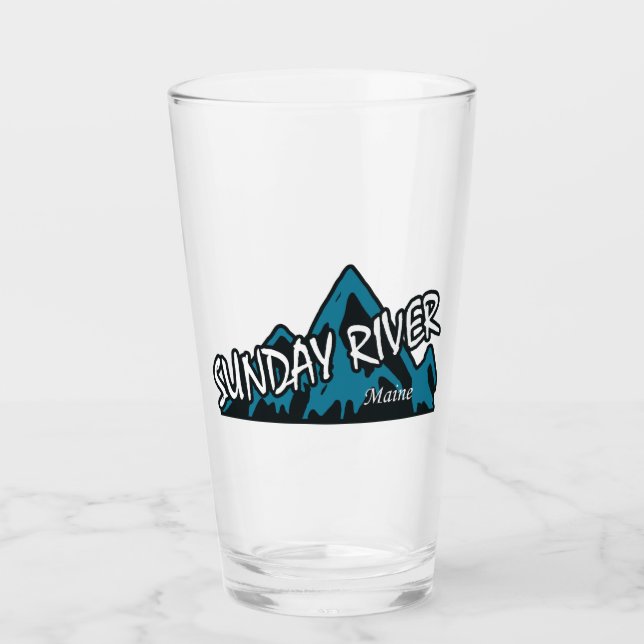 Sunday River Maine Mountains Glass (Front)