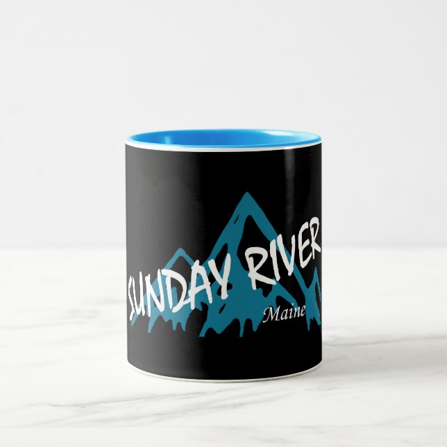 Sunday River Maine Mountains Two-Tone Coffee Mug (Center)