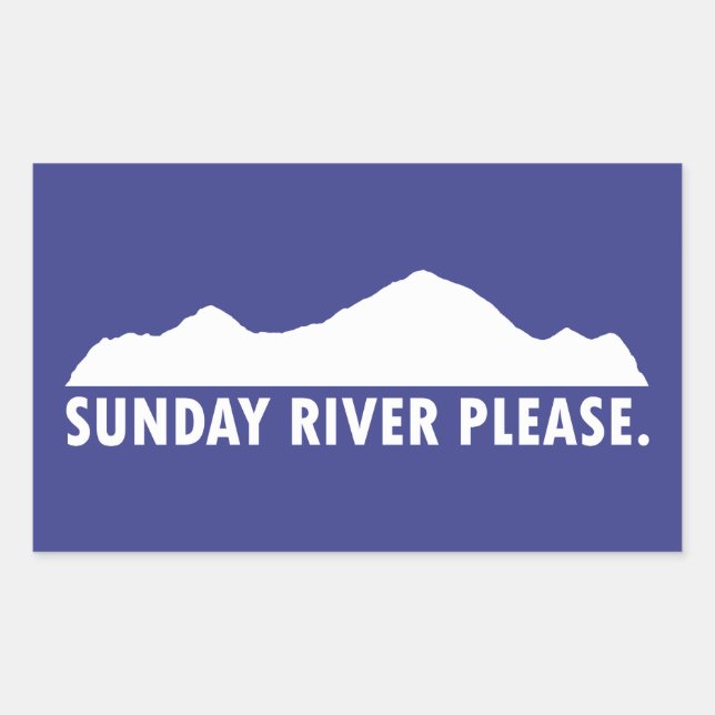 Sunday River Maine Please Rectangular Sticker (Front)