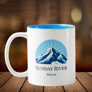Sunday River Maine ski resort souvenir Two-Tone Coffee Mug