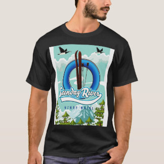 Sunday River Newry Maine Ski travel poster T-Shirt