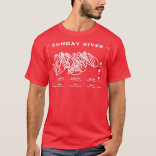 Sunday River Ski rail Snowboard Skiing Maine Skier T-Shirt