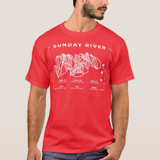 Sunday River Ski rail Snowboard Skiing Maine Skier T-Shirt