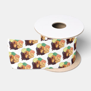Sunday Roast Dinner British UK Food Meat Potatoes Satin Ribbon