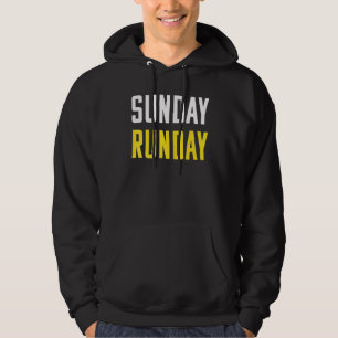 Sunday Runday Motivational Quote For Running Hoodie