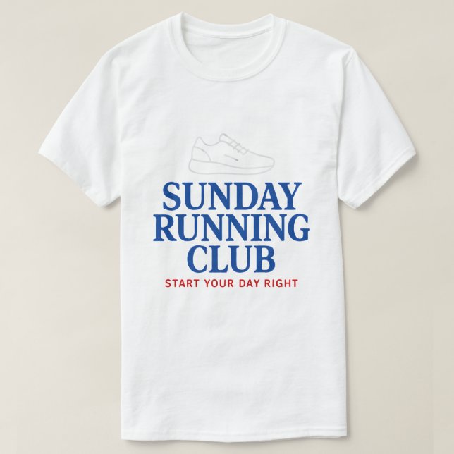 Sunday Running Club Motivational Run Club T-Shirt (Design Front)