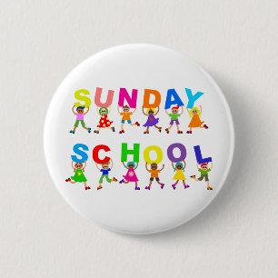 Sunday School 6 Cm Round Badge