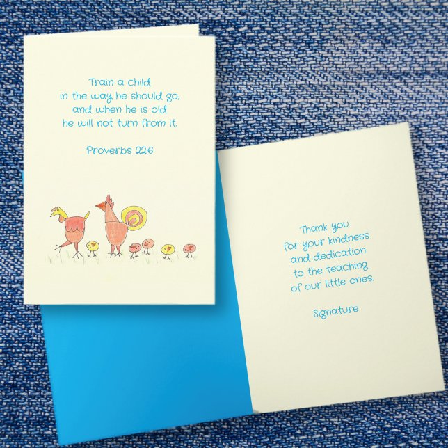 Sunday School Teacher Thank You Card (Creator Uploaded)