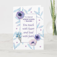 Sunday School Teacher Thanks Teacher Appreciation