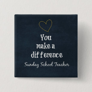 Sunday School Teachers 15 Cm Square Badge