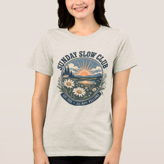 Sunday Slow Club Retro T-Shirt Vintage Varsity Bad Tri-Blend Shirt