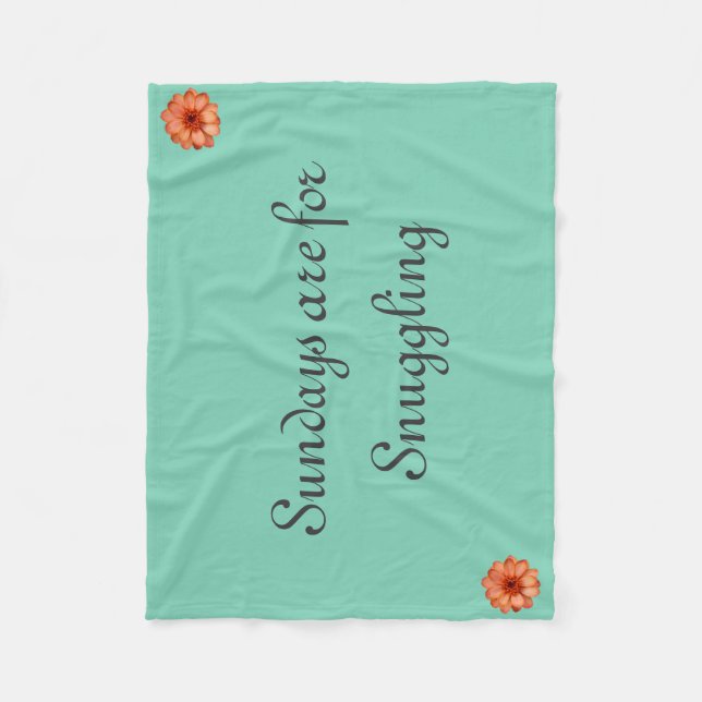 Sunday Snuggles Fleece Blanket (Front)
