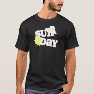 Sunday Sun Hat Fun Summer Day Weather English Word T-Shirt