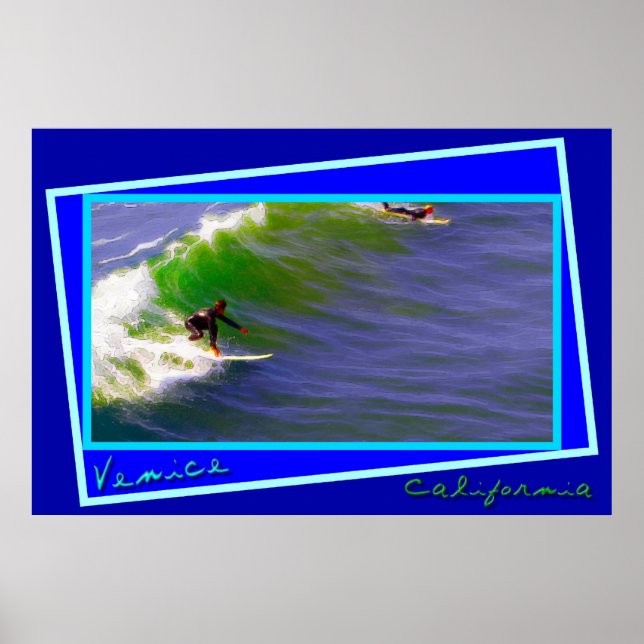 Sunday Surfers in Venice California Poster (Front)