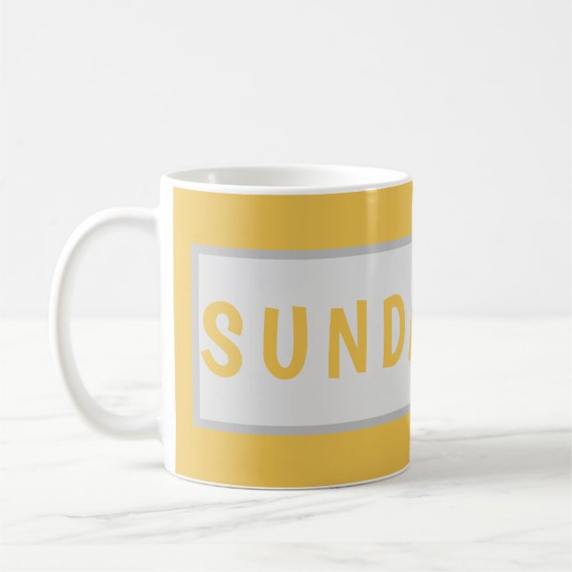 Sunday Today – Minimal Coffee Mug Design (Left)
