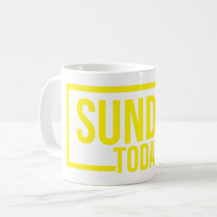 sunday today mug, Yellow Sunday today coffee Coffee Mug